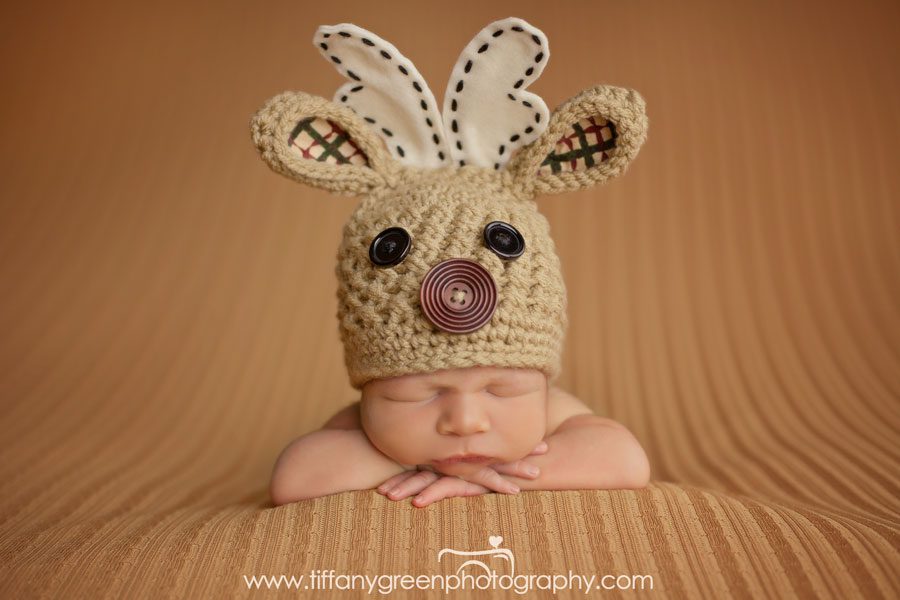 Baby in Reindeer Hat
