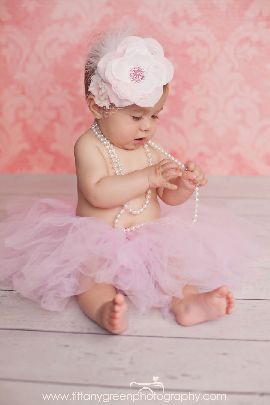 Baby Portraits in Tutu and Pearls